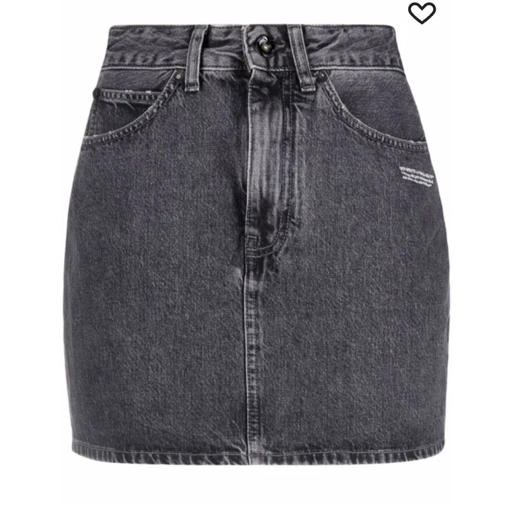 Off-White Charcoal Pencil Skirt